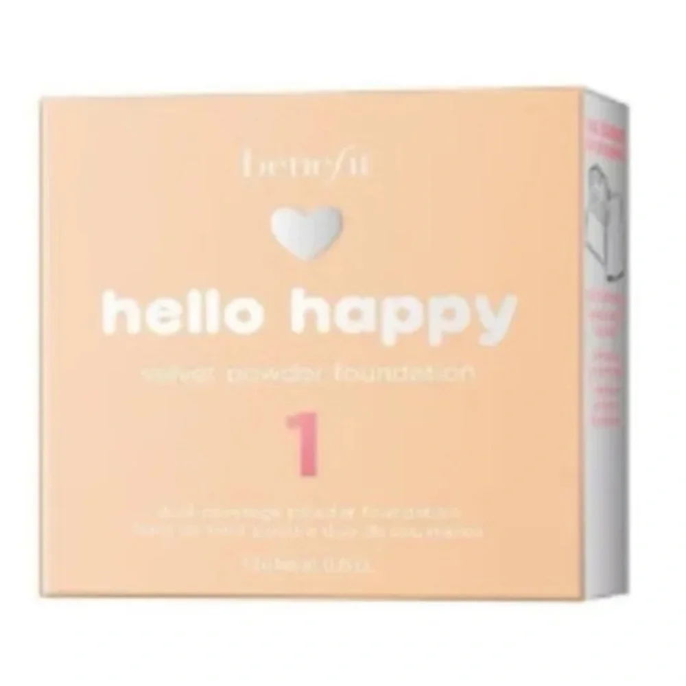 💎 BENEFIT Hello Happy -Velvet Powder Foundation Shade 1 NIB Full-Size